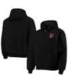 DUNBROOKE MEN'S DUNBROOKE BLACK ATLANTA FALCONS DAKOTA COTTON CANVAS HOODED JACKET