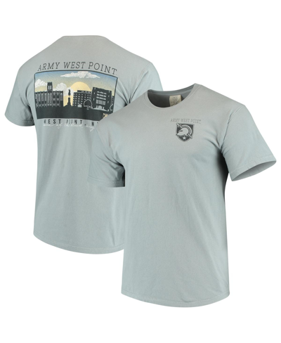 Image One Men's Gray Army Black Knights Team Comfort Colors Campus Scenery T-shirt
