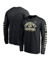 Fanatics Men's  Black Los Angeles Rams 2021 Nfc Champions Vintage-like Long Sleeve T-shirt In Black