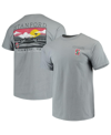 IMAGE ONE MEN'S GRAY STANFORD CARDINAL TEAM COMFORT COLORS CAMPUS SCENERY T-SHIRT