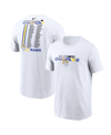 Nike Men's  White Los Angeles Rams 2021 Nfc Champions Roster Long Sleeve T-shirt In White