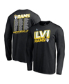 Fanatics Branded Black Los Angeles Rams Super Bowl Lvi Bound Tilted Roster Long Sleeve T-shirt In Black