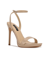 Nine West Women's Loola Ankle Strap Dress Sandals Women's Shoes In Light Taupe