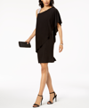 R & M Richards Plus Size Rhinestone-trim One-shoulder Dress In Red