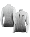 Antigua Women's  White And Black Las Vegas Raiders Guide Full-zip Jacket In White/black
