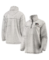 G-III 4HER BY CARL BANKS WOMEN'S G-III 4HER BY CARL BANKS GRAY PHILADELPHIA FLYERS SHERPA QUARTER-ZIP PULLOVER JACKET