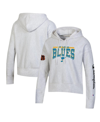 CHAMPION WOMEN'S CHAMPION HEATHERED GRAY ST. LOUIS BLUES REVERSE WEAVE PULLOVER HOODIE