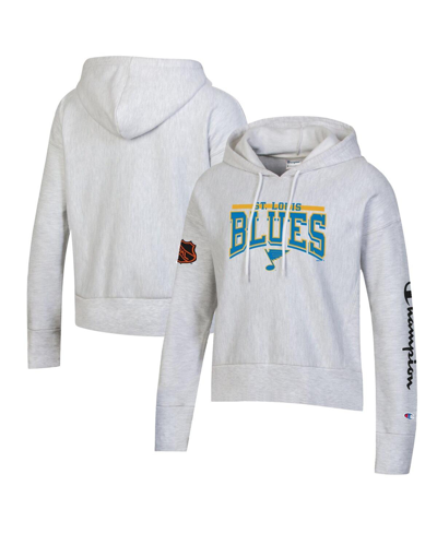 Champion Women's  Heathered Gray St. Louis Blues Reverse Weave Pullover Hoodie