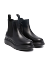 ALEXANDER MCQUEEN SLIP-ON LEATHER BOOTS