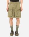 Dolce & Gabbana Khaki Cotton Cargo Shorts In Green