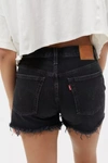 LEVI'S 501 ORIGINAL CUTOFF DENIM SHORT IN BLACK, WOMEN'S AT URBAN OUTFITTERS