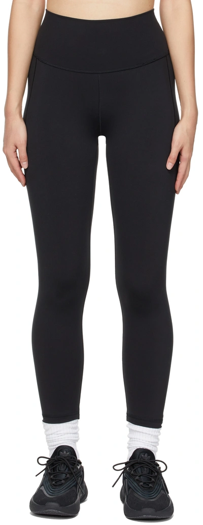Adidas Originals Yoga Studio High Waist Stretch Recycled Polyester 7/8 Leggings In Black/black