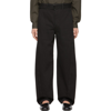LEMAIRE BLACK TWISTED BELTED JEANS