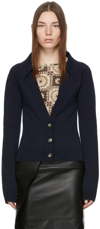 Nanushka Wool And Cashmere Jodi Cardigan In Navy