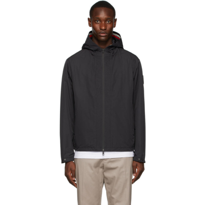 Moncler Carles Hooded Light Nylon Jacket In Nero ModeSens