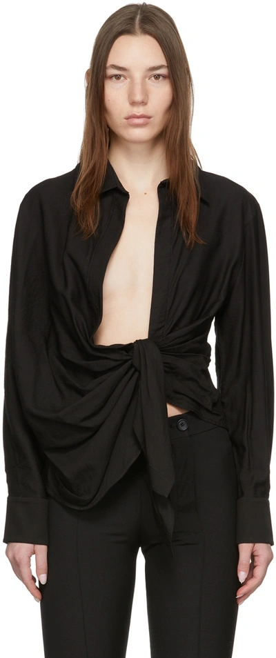 JACQUEMUS BLACK 'LA CHEMISE BAHIA' SHIRT