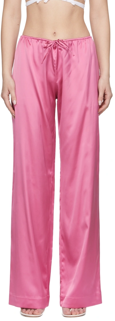 Jacquemus Le Pantalon Mentalo缎布裤装 In Pink