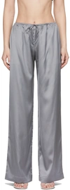 Jacquemus Le Pant Mentalo Wide-leg Mid-rise Crepe Trousers In 970 Dark Grey