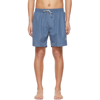 Brunello Cucinelli Logo-embroidered Drawstring Swim Shorts In Sky Blue