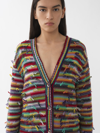 Chloé Oversized Striped Cashmere And Wool-blend Cardigan In Multicolor 1