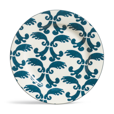 Oka Tarsia Side Plates, Set Of Four - Ink Blue