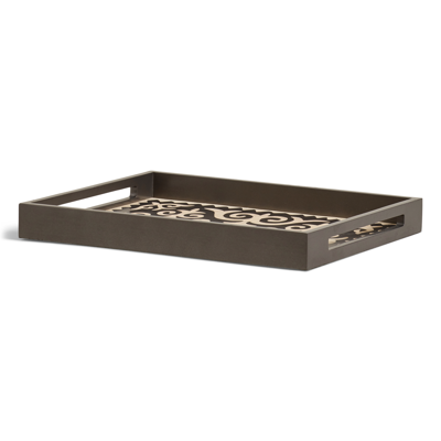 Oka Shyrdak Wood Tray - Charcoal