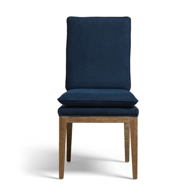 Oka Vasa Linen Dining Chair - Pure Navy