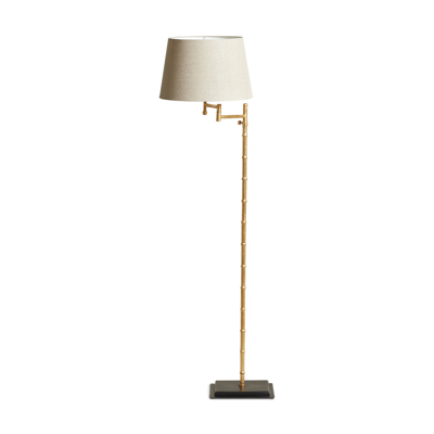 Oka Bambu Swivel Floor Lamp - Gold