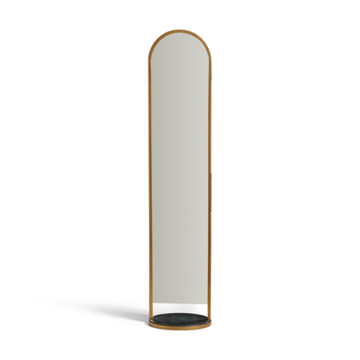 Oka Hark Standing Mirror - Marble/brass