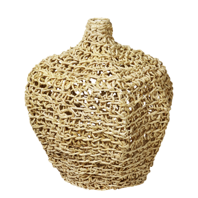 Oka Faiyum Basket Vase - Light Natural