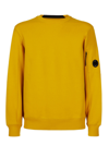 C.p. Company Light Fleece Crewneck Sweatshirt In Yellow