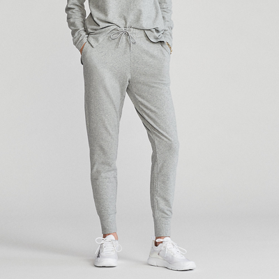 Ralph Lauren Jersey Jogger In Light Grey Heather