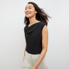 M.m.lafleur The Nora Top - Eco Soft Wave In Black