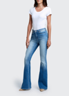 L Agence L'agence High Rise Flared Jeans In Atlantic In Atlantic