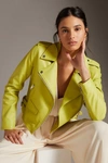Shop Walter Baker Liz Leather Jacket In Green