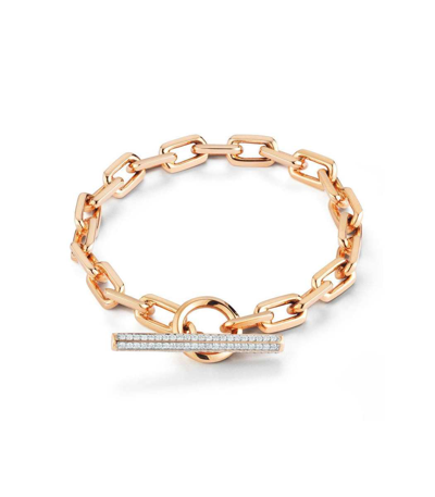 Walters Faith 18k Rose Gold And Diamond Chain Link Toggle Bracelet In Rosegold
