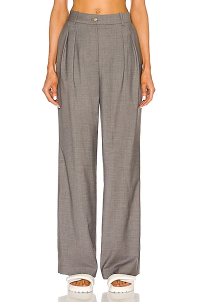 Loulou Studio Women's New Sbiru Wool Wide-leg Pants In Grey Melange