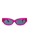 Attico X Linda Farrow Vanessa In Fuchsia & Yellow Gold