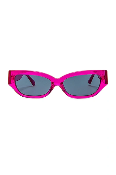 Attico X Linda Farrow Vanessa In Fuchsia & Yellow Gold