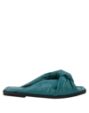 Maison Rouge Venezia Sandals In Deep Jade