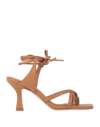 Ovye' By Cristina Lucchi Toe Strap Sandals In Brown