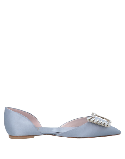 Roger Vivier Ballet Flats In Grey