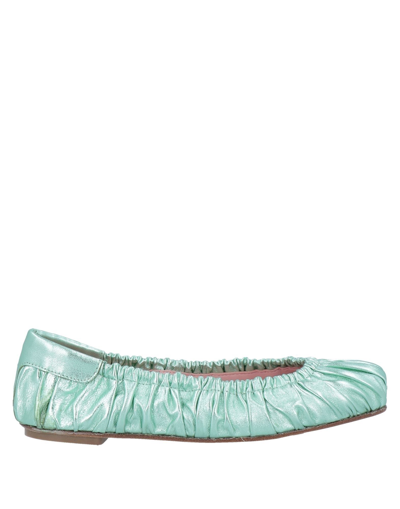 Pretty Ballerinas Ballet Flats In Sage Green