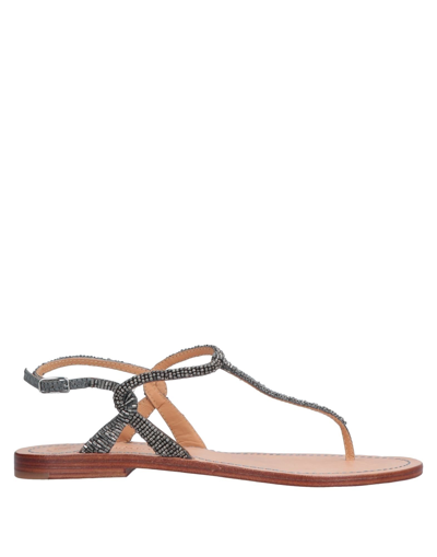 Maliparmi Toe Strap Sandals In Lead
