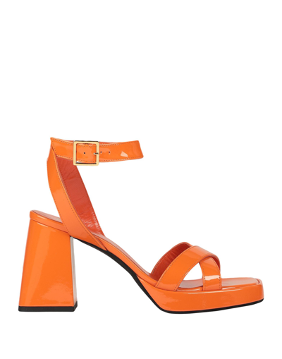 Giampaolo Viozzi Flat Shoes In Orange