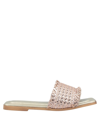 Angela George Sandals In Rose Gold