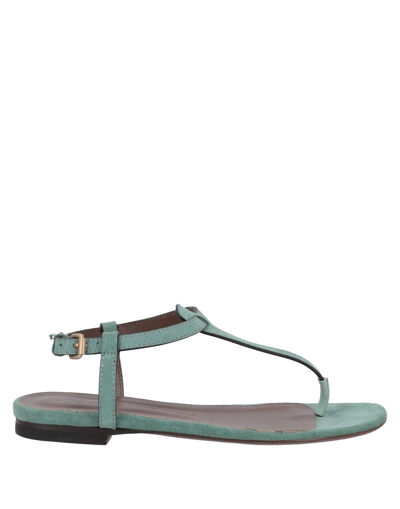 Fiorifrancesi Toe Strap Sandals In Sage Green