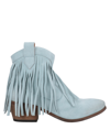 Je T'aime Ankle Boots In Sky Blue