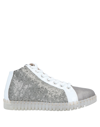 ANDÌA FORA ANDÌA FORA WOMAN SNEAKERS LEAD SIZE 6 SOFT LEATHER, TEXTILE FIBERS