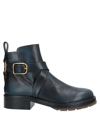 Chloé Ankle Boots In Dark Blue